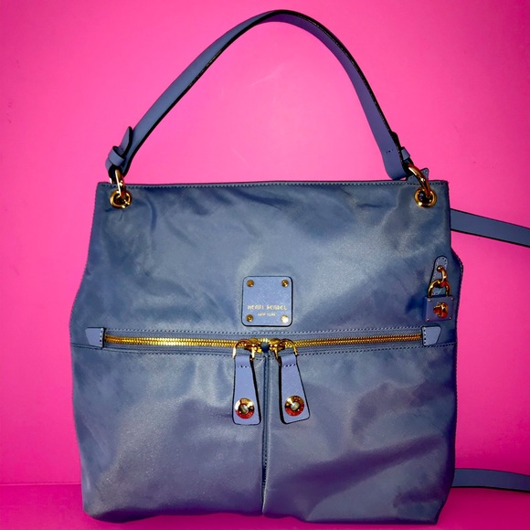 Henri Bendel Bag Jetsetter Crossbody Lavender Blue Gold Hardware - Picture 1 of 16